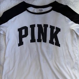 black and white victoria secret t-shirt
